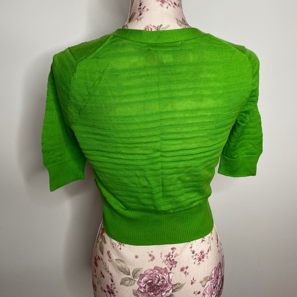 BANANA REPUBLIC Cropped Cardigan 100% Cotton - Picture 3 of 6